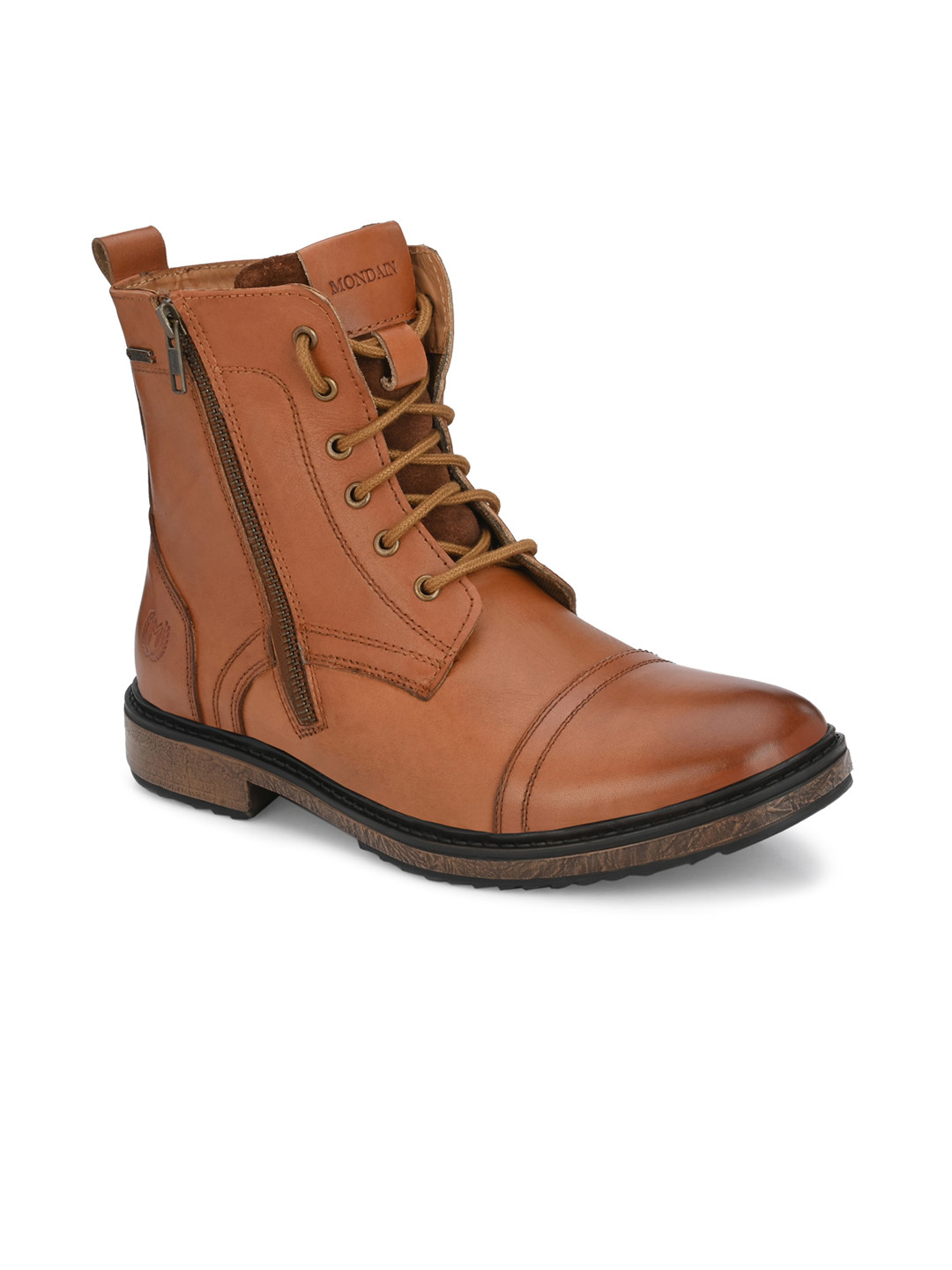 MONDAIN Men Tan  Chelsea Boots