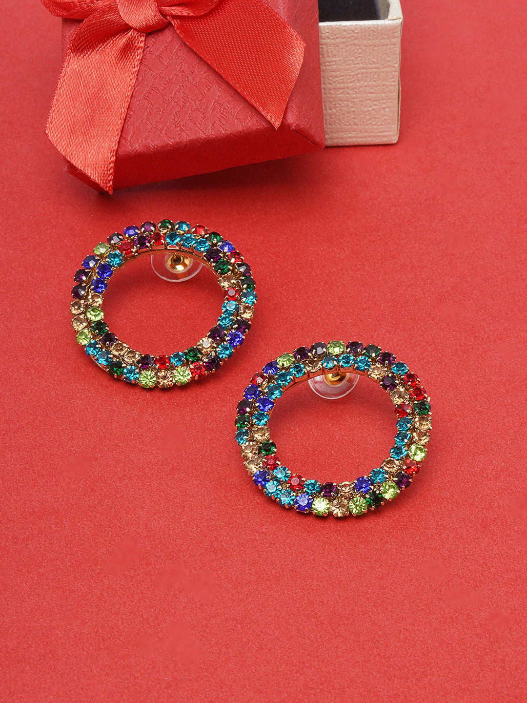 DIVA WALK Gold-Plated Circular Hoop Earrings