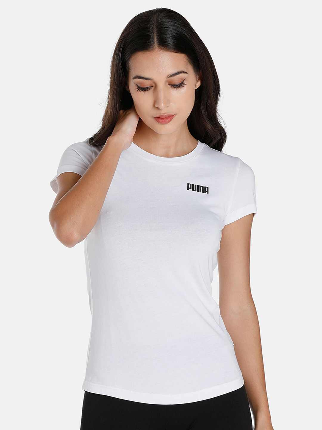 Puma Women White Essential Cotton T-shirt