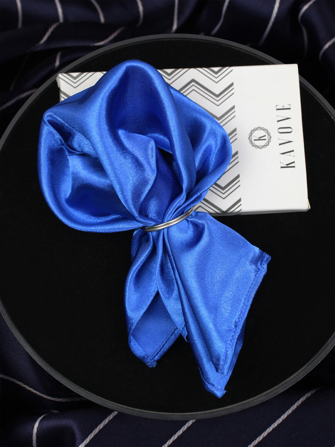 Kavove Blue Pocket Square