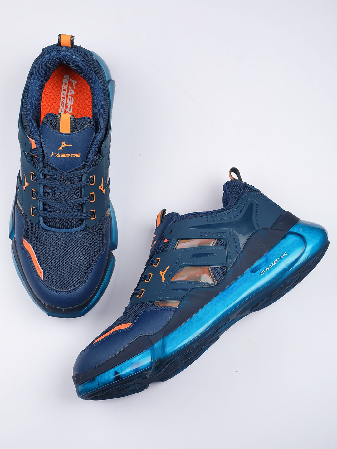 ABROS Men Teal Mesh HECTOR Mid-Top Marking Running Shoes