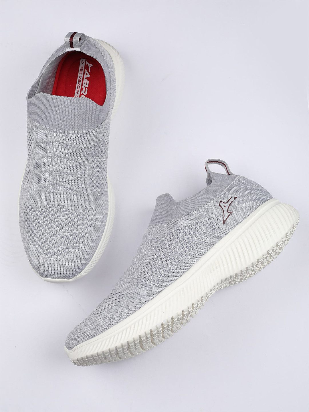 ABROS Men Grey Mesh MONARCH-N Mid-Top Marking Walking Shoes