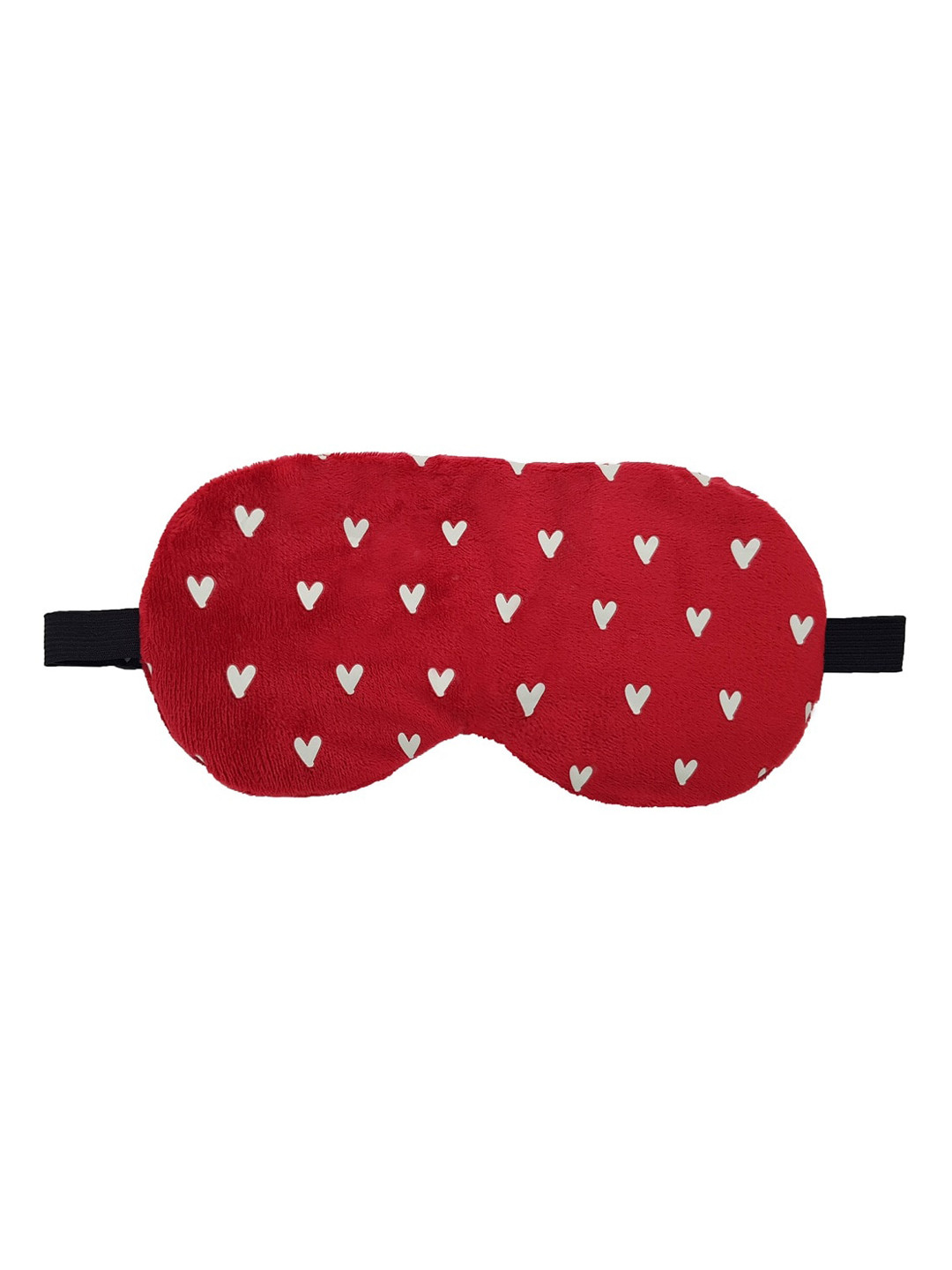 JENNA Adults Red & White Geometric Patterned Sleeping Eye Mask
