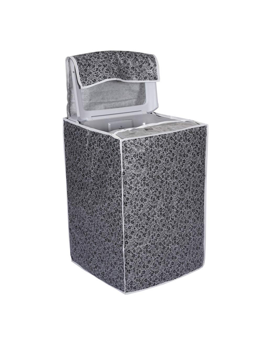 DALUCI Grey Printed Top Load Washing Machine cover