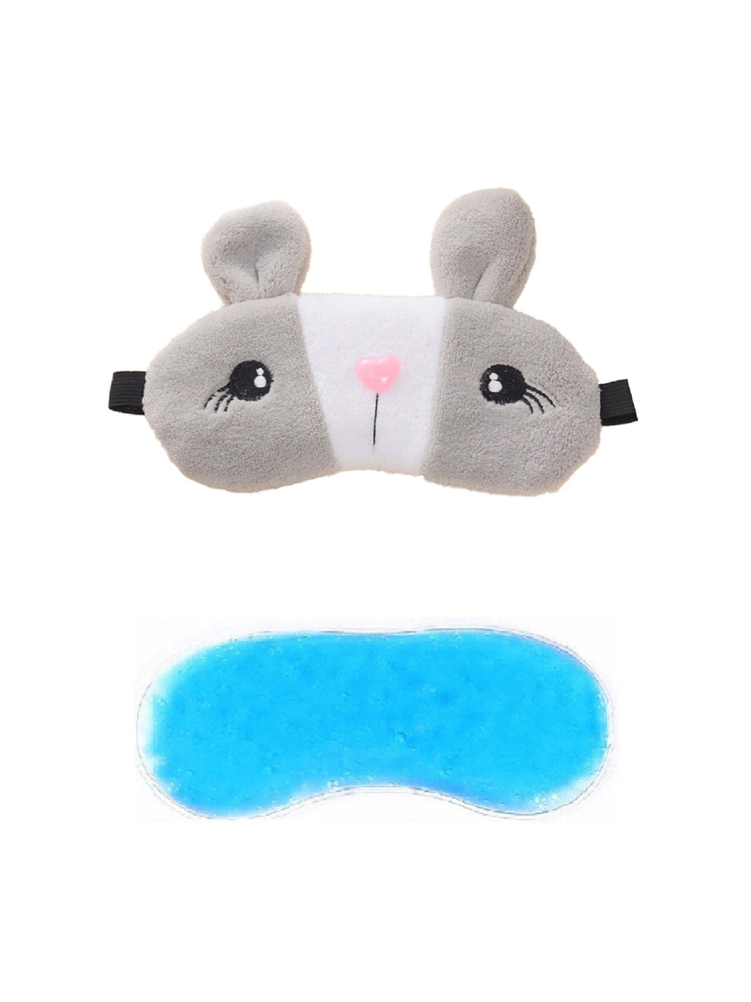 JENNA Grey & White Rabbit Sleeping Eye Mask With Gel