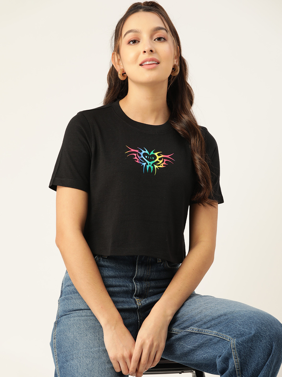 DressBerry Printed Crop Top