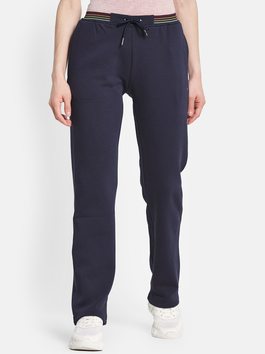 Monte Carlo Women Navy Blue Cotton Track Pants