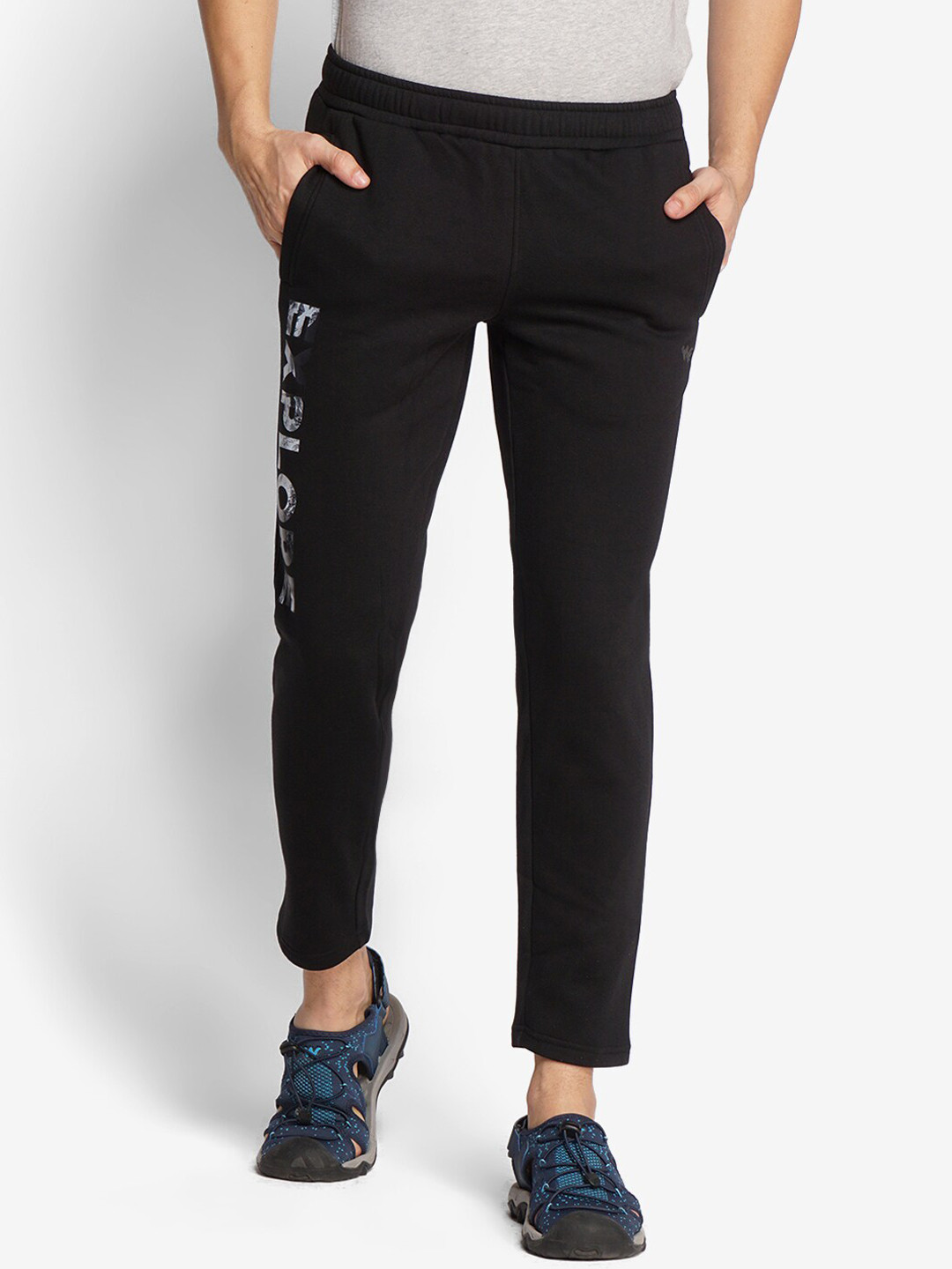Wildcraft Men Black Cotton Sports Track Pants