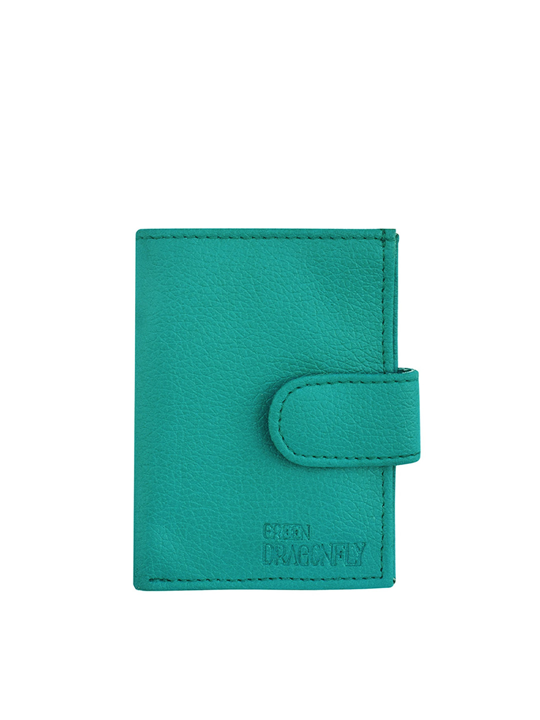 GREEN DRAGONFLY Teal Textured PU Card Holder