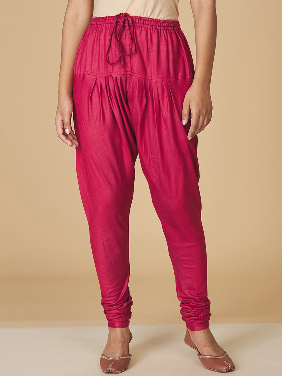Fabindia Women Red Straight-Fit Churidar