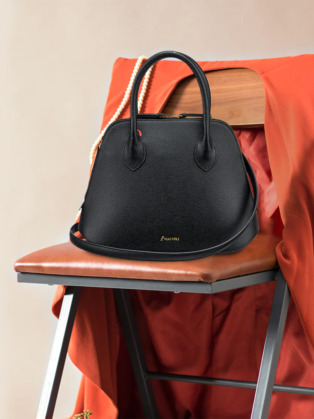 MAI SOLI Genuine Leather Stella Satchel Bag Handbags