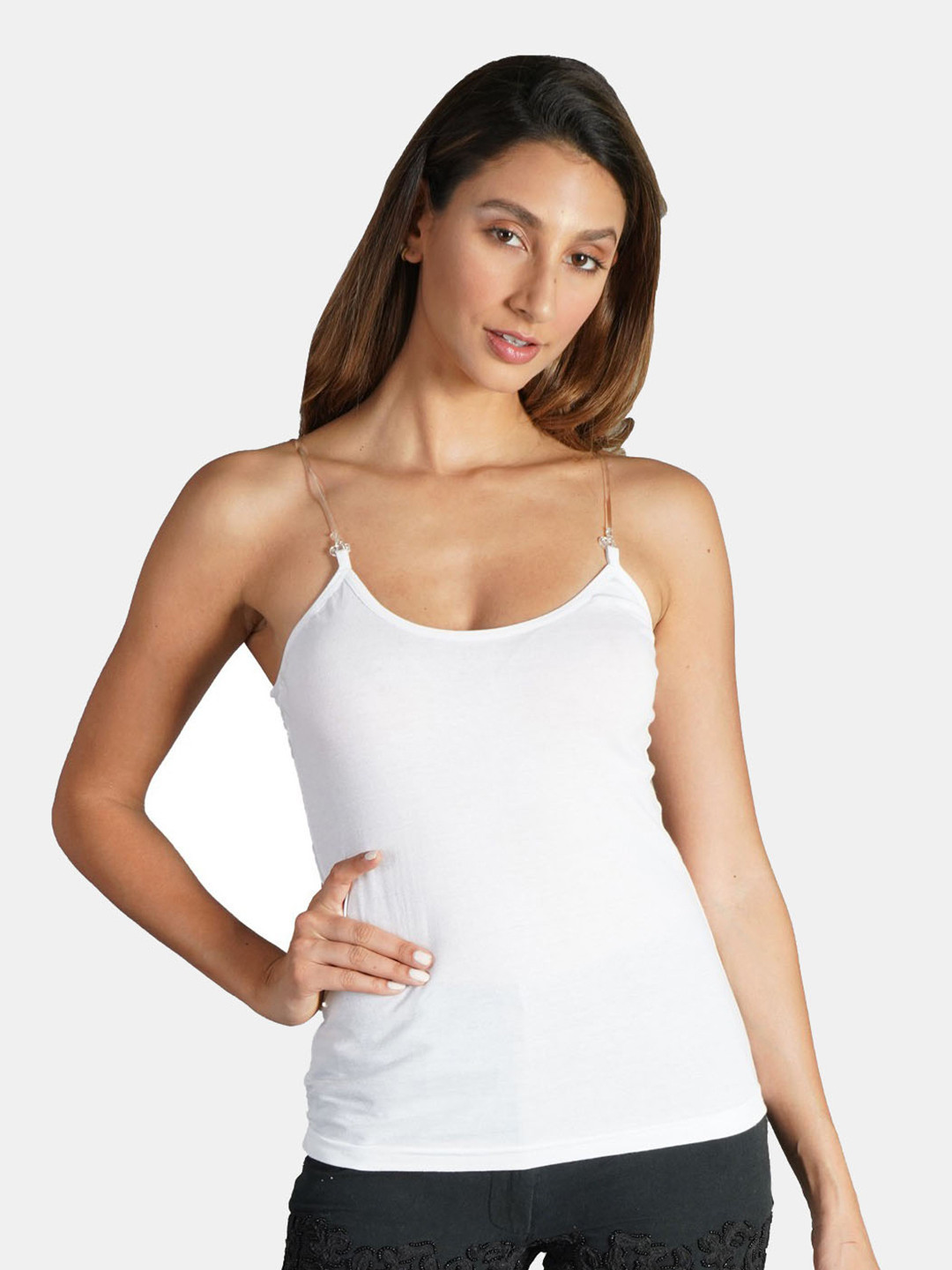 RC. ROYAL CLASS Non Padded Transparent Strap Cotton Camisole