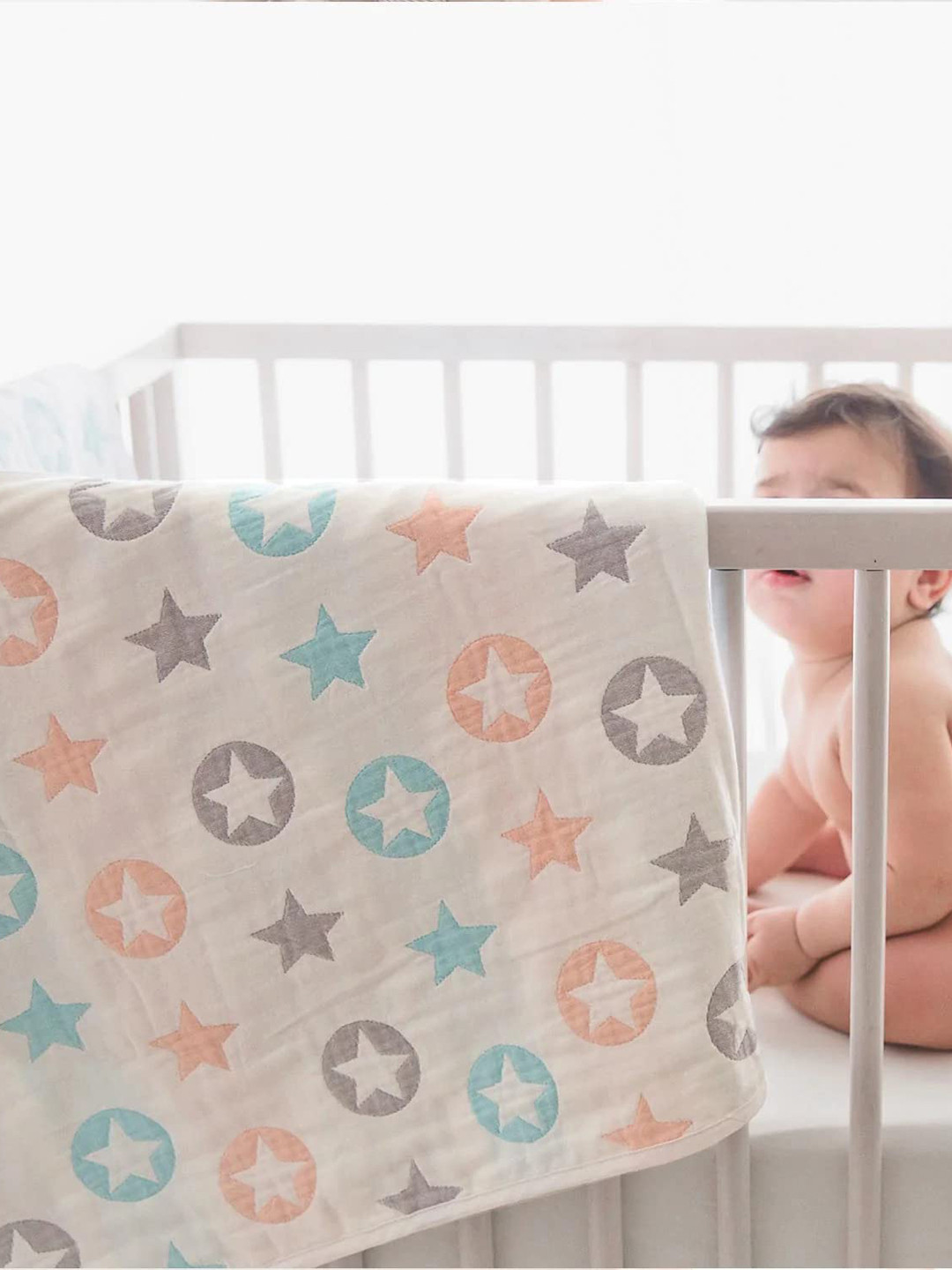 TIDY SLEEP White & Blue Cartoon Characters Mild Winter 210 GSM Single Bed Dohar