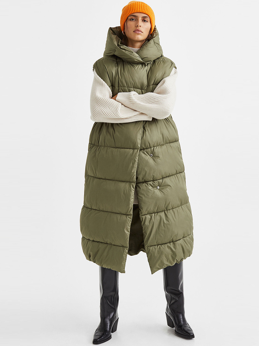 H&M Women Hooded Puffer Gilet