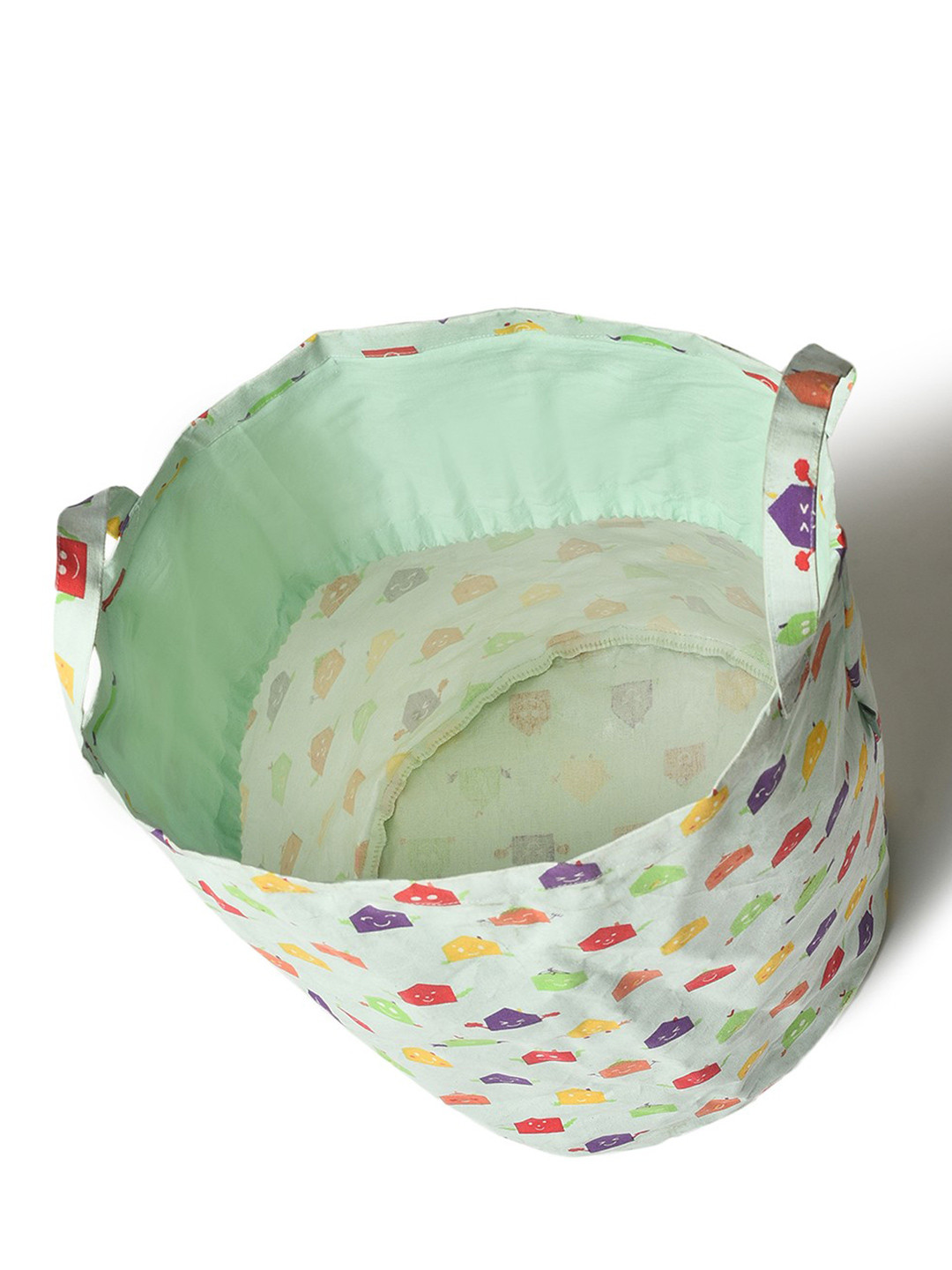 MiArcus Green Printed Cotton Laundry Bag