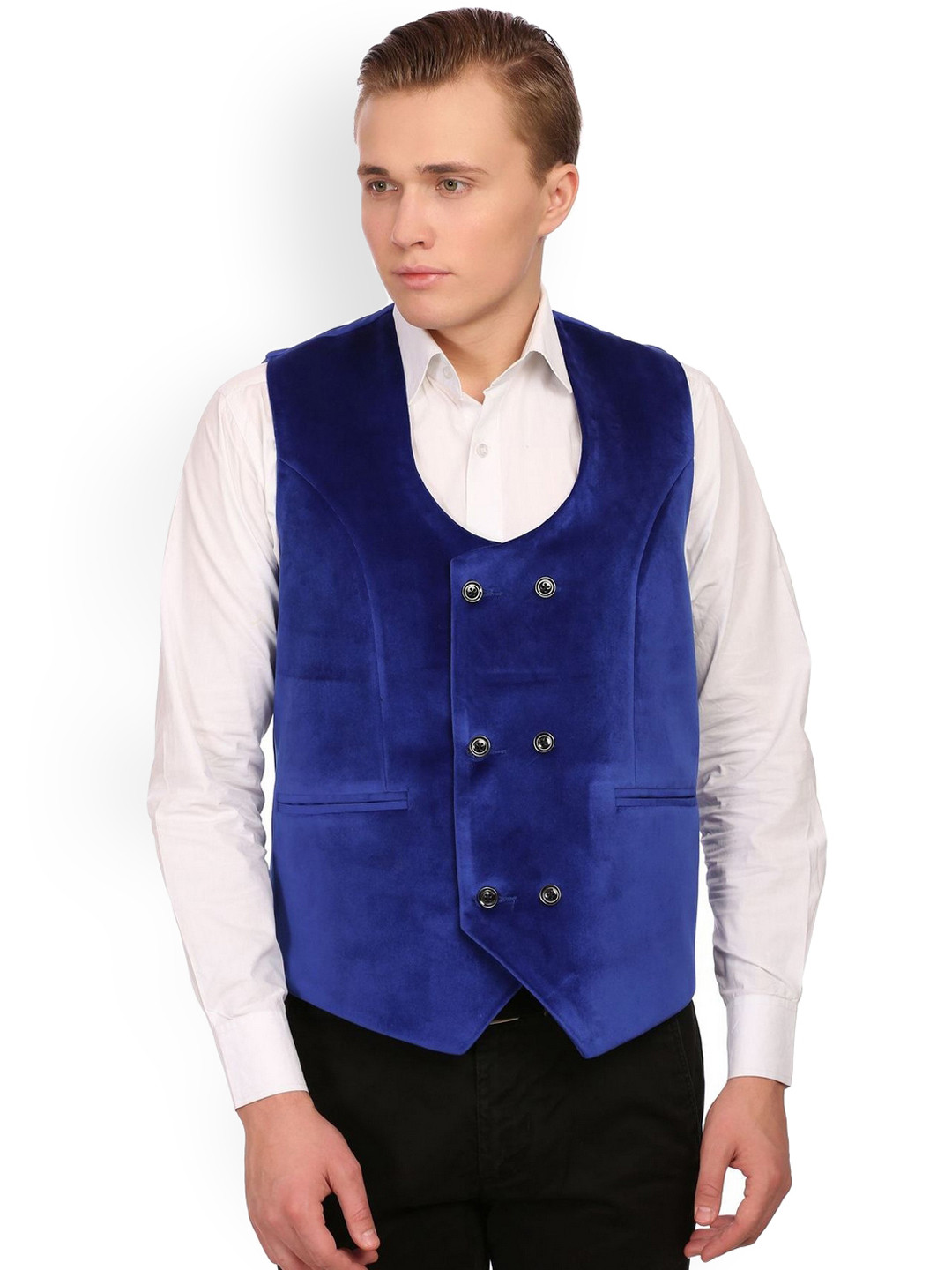 Wintage Men Blue Waistcoat