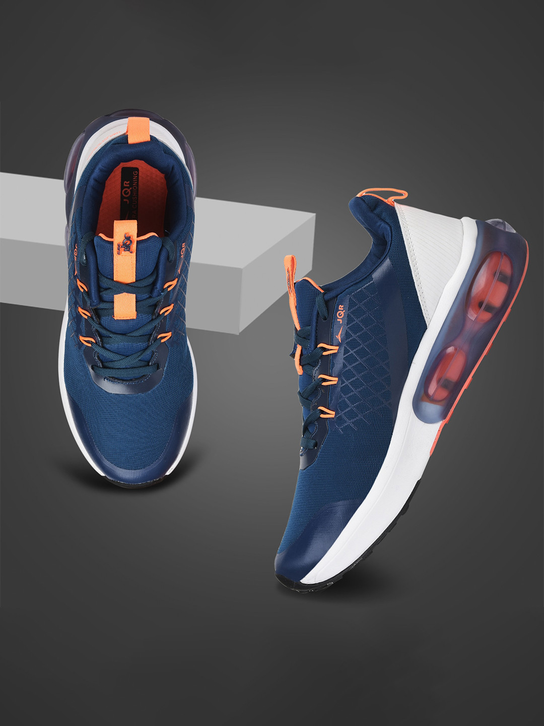 JQR Men SUN Teal Blue Mesh Running Shoes