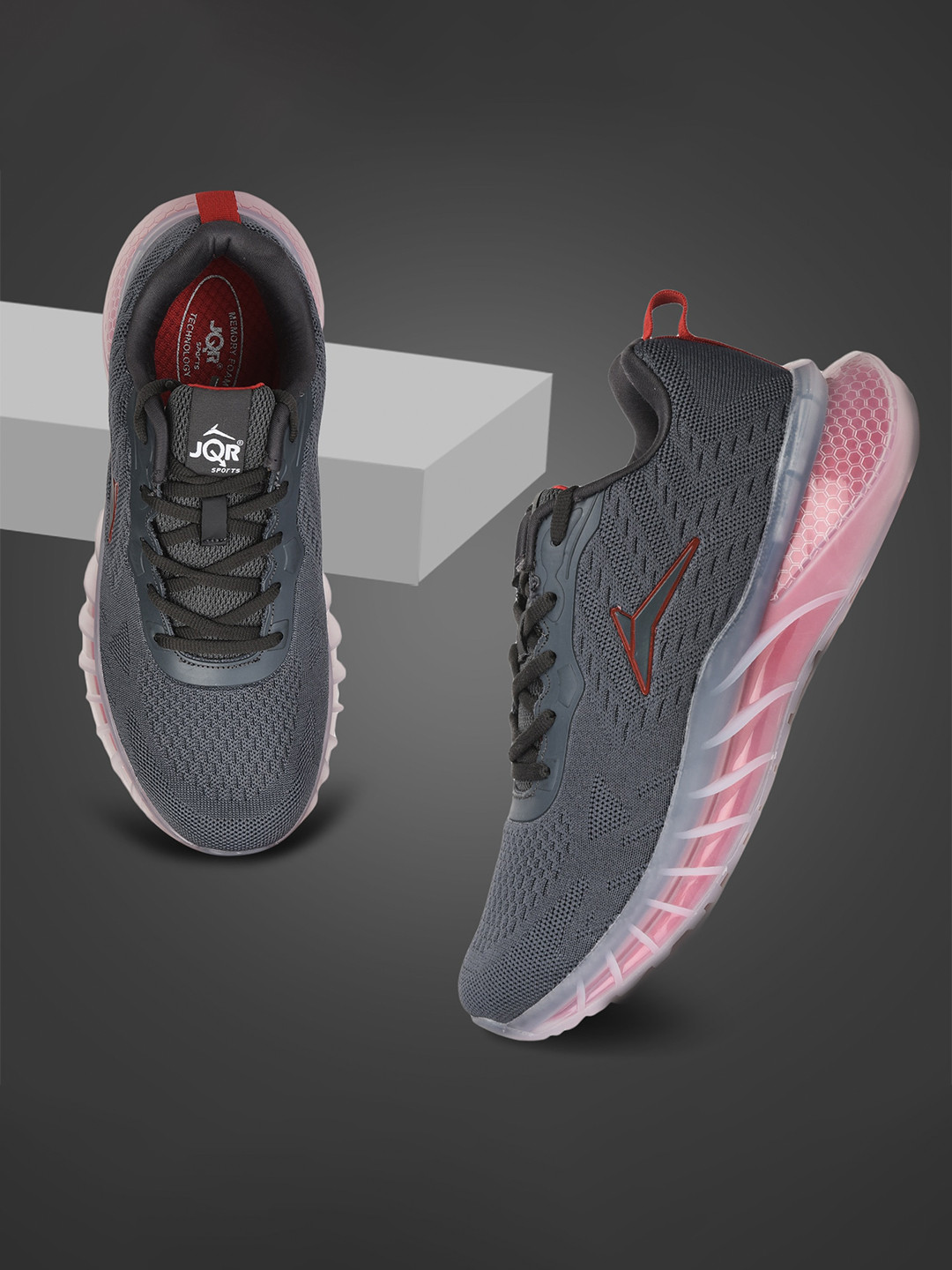 JQR Men UPDATE Grey Mesh Running Shoes