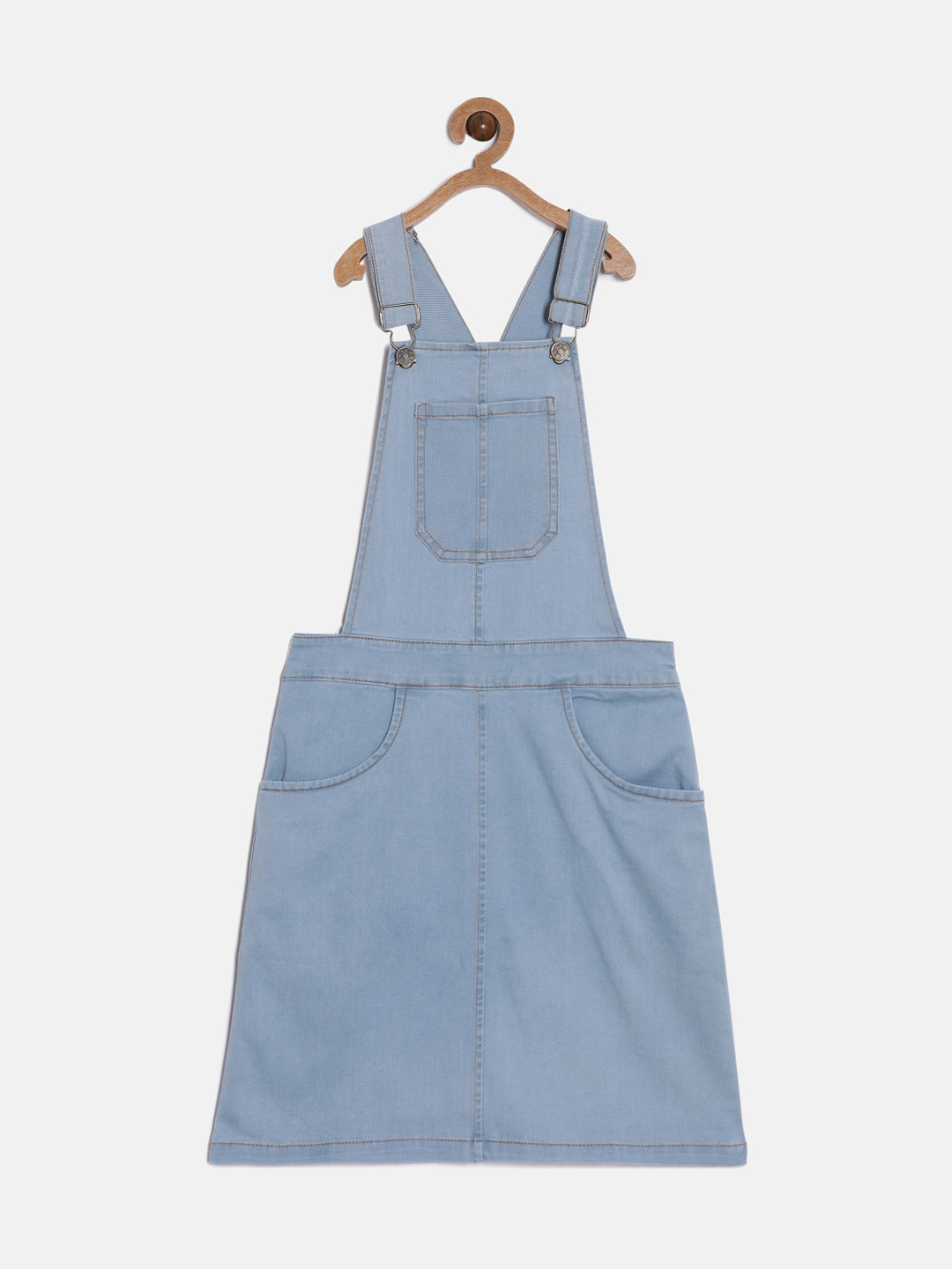 Kryptic Blue Denim Pinafore Dress