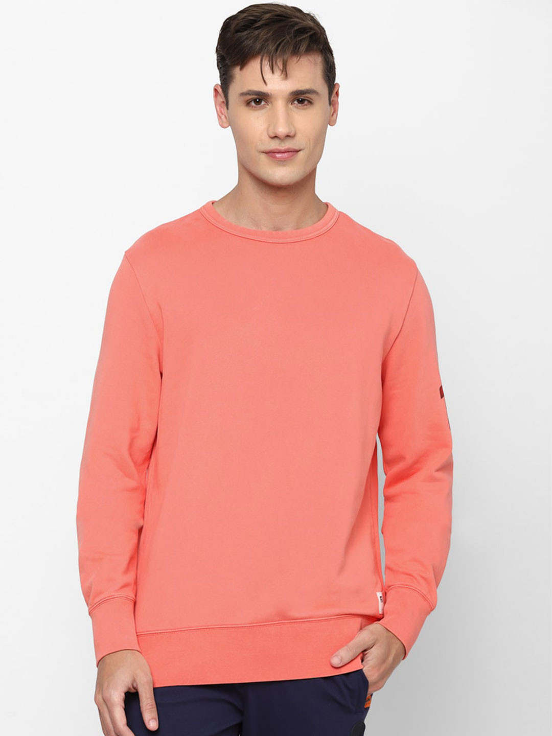 AMERICAN EAGLE OUTFITTERS Men Pink Solid Sweatshirt