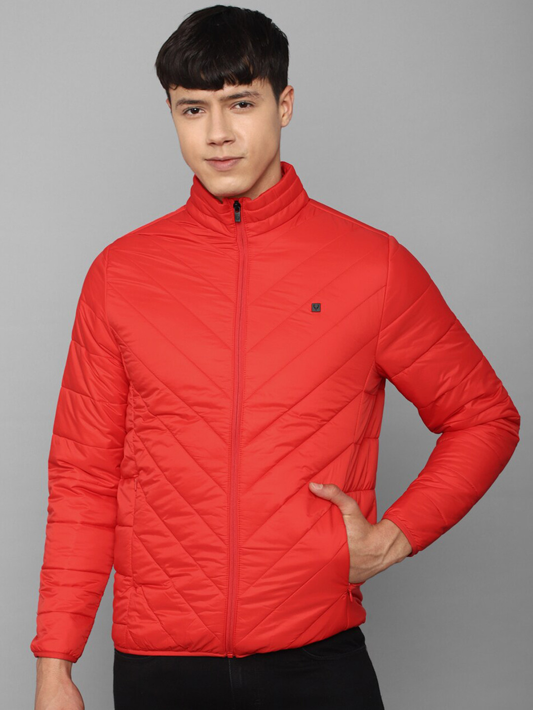 Allen Solly Men Red Cotton Padded Jacket