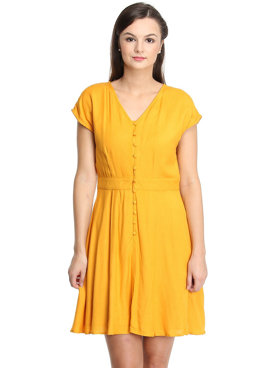 DODO & MOA V-neck Fit & Flare Dress