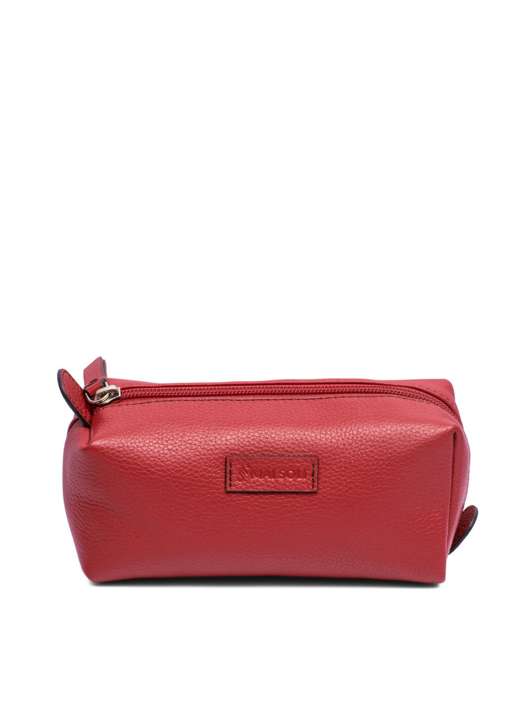 MAI SOLI Women Red Genuine Leather London Cosmetic Case