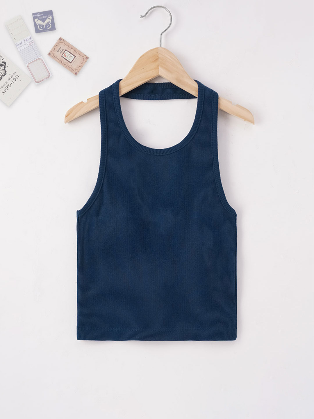 edheads Blue Tank Pure Cotton Top