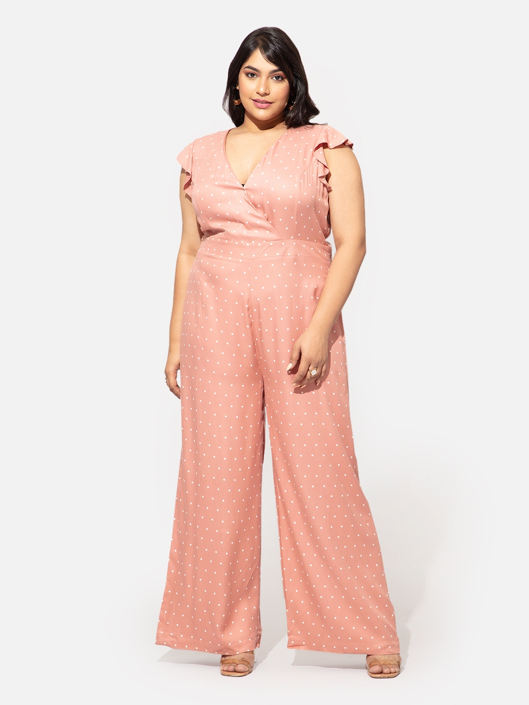 Buy 20Dresses Plus Size Coral White Printed Basic Jumpsuit Jumpsuit for Women 20973770 Myntra