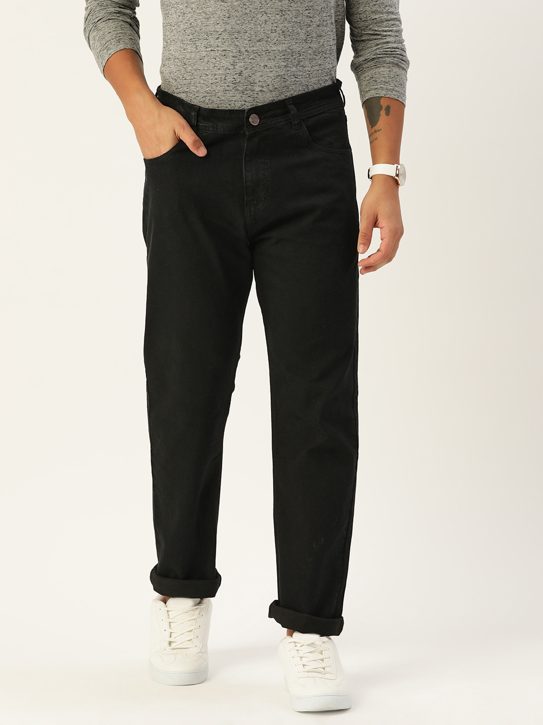 PARIS HAMILTON Men Dad Fit Loose Stretchable Jeans