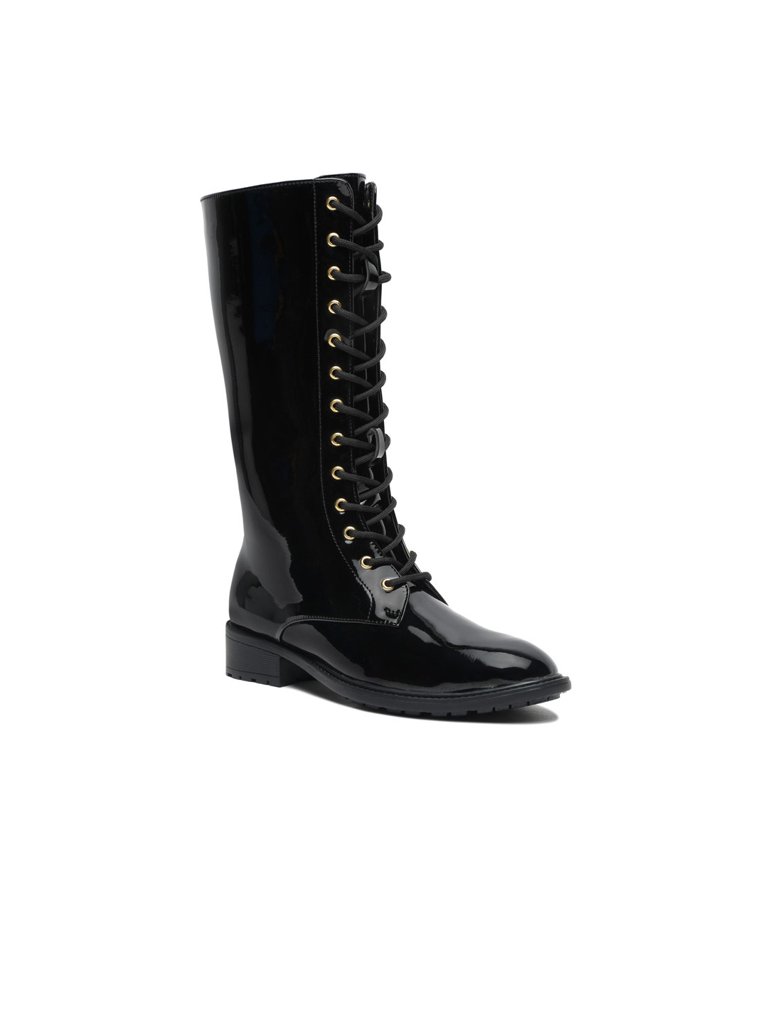 Bruno Manetti Women Black Lace-Up Regular Boots