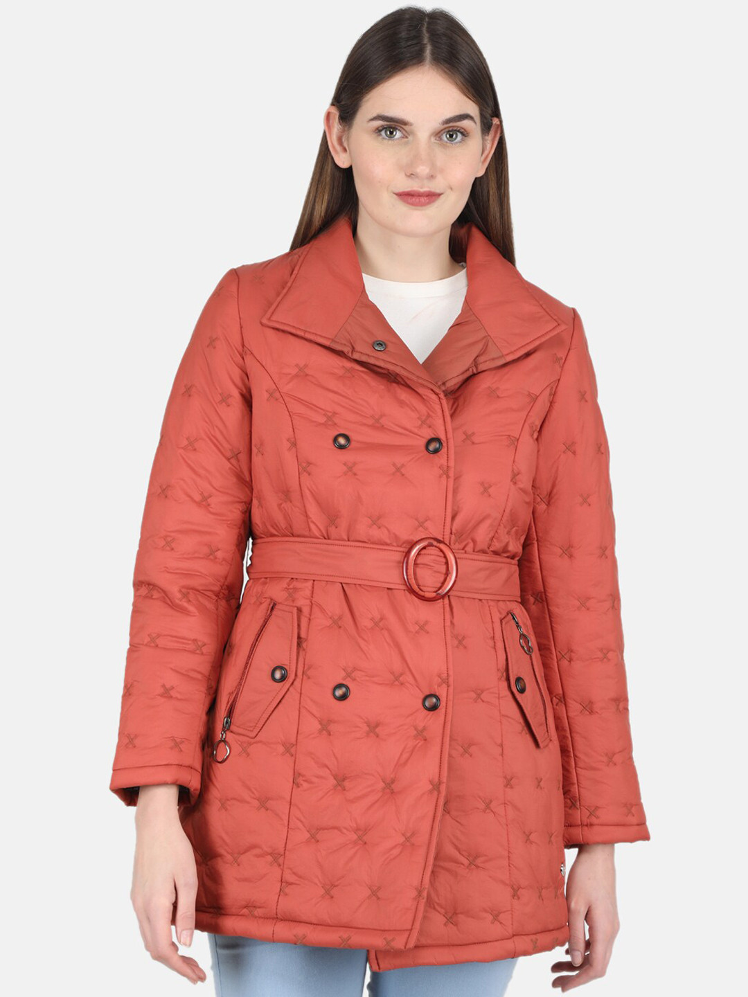 Monte Carlo Longline Padded Jacket With Belt