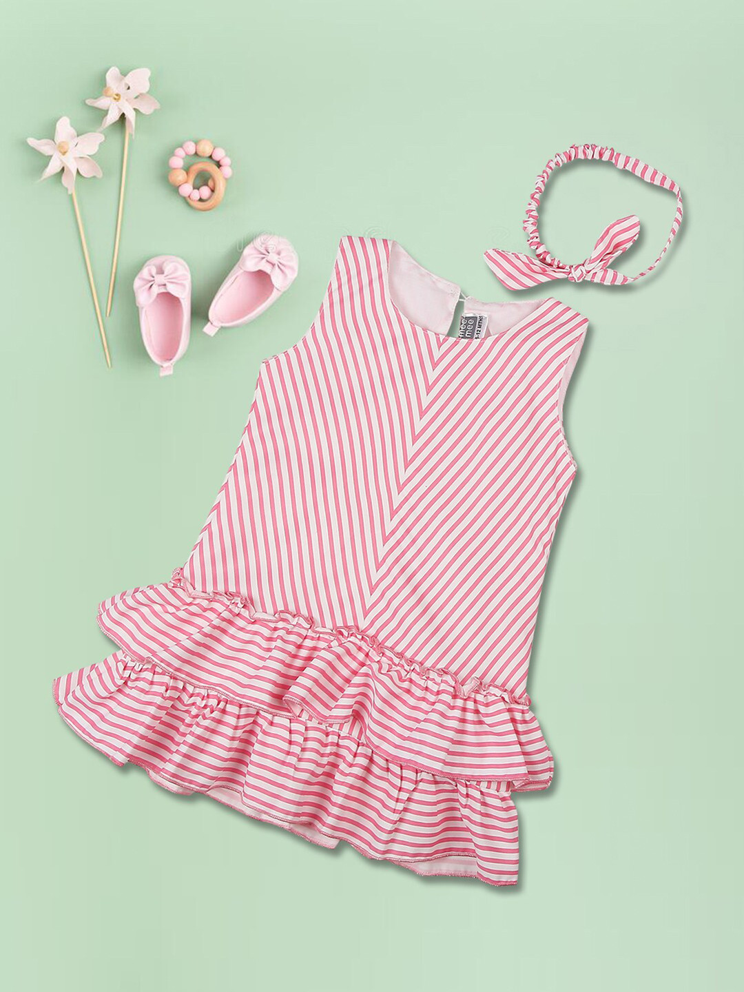 MeeMee Pink Drop-Waist Dress