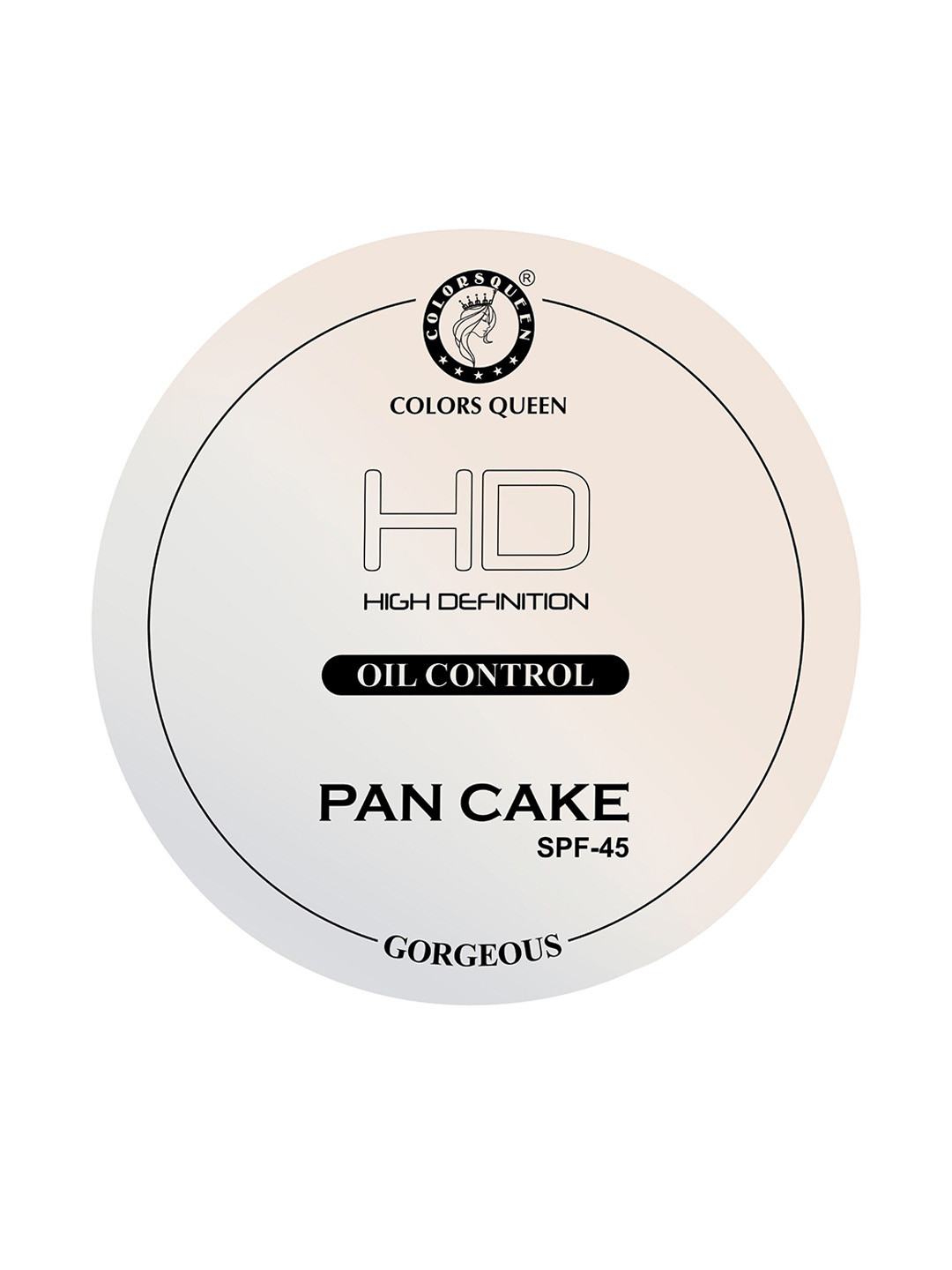 Colors Queen HD High Definition Oil Control Pan Cake Compact with SPF-45 - Gorgeous