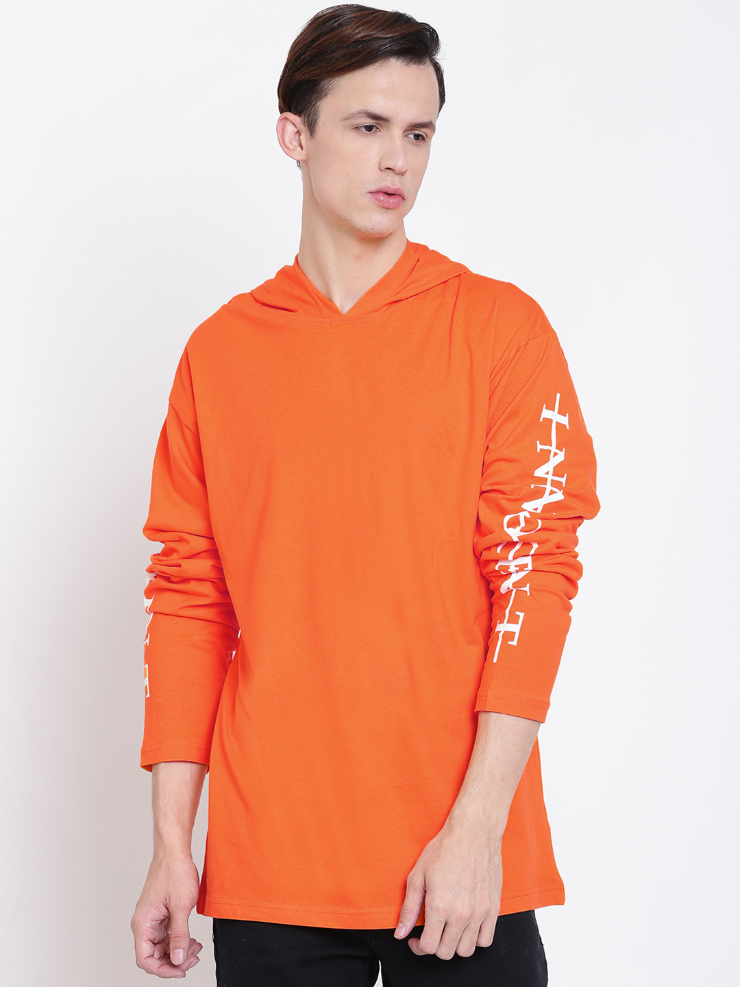 orange long sleeve shirt forever 21