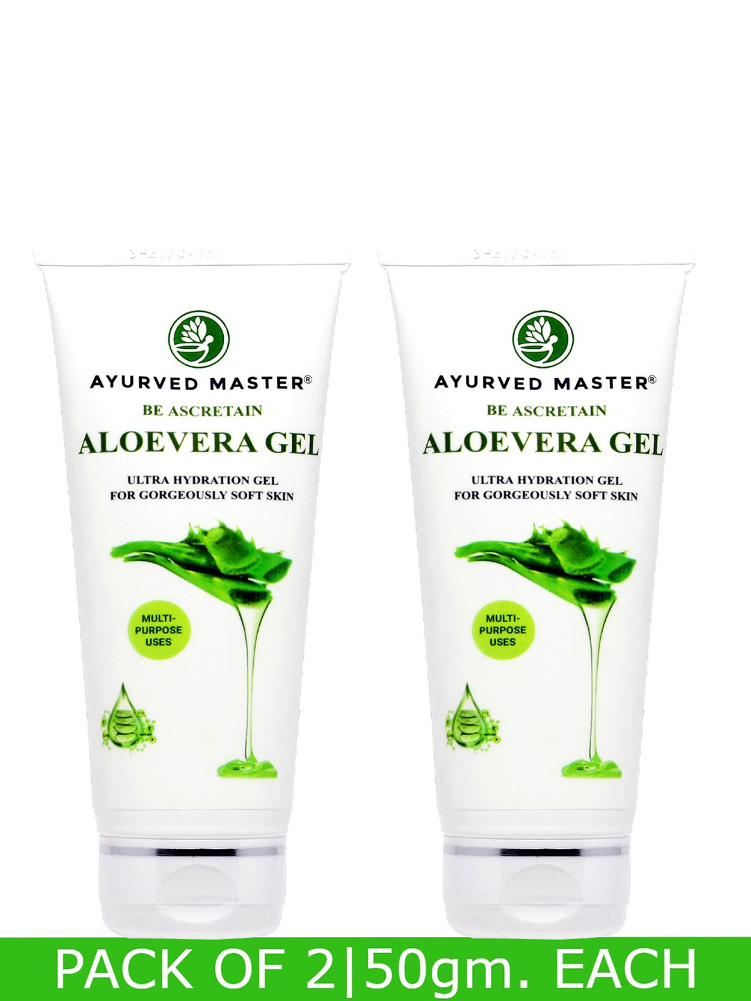 AYURVED MASTER Set of 2 Ultra Hydrating Aloe Vera Gel 50 g Each