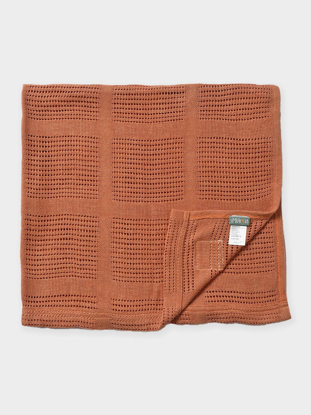 MiArcus Premium Knitted Solid Ultra-Soft Blanket,120x90 cm - Brown