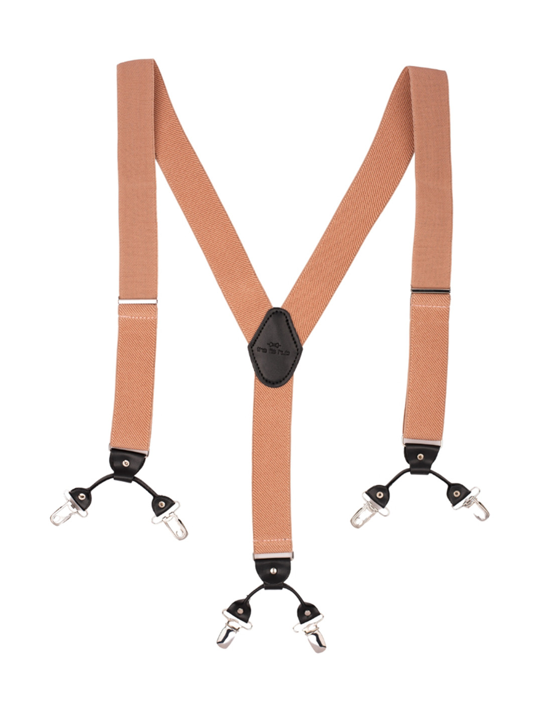 The Tie Hub Men Peach-Colored Suspenders