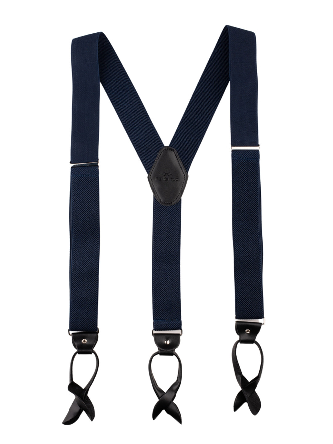 The Tie Hub Men Navy Blue Clip-On Suspenders