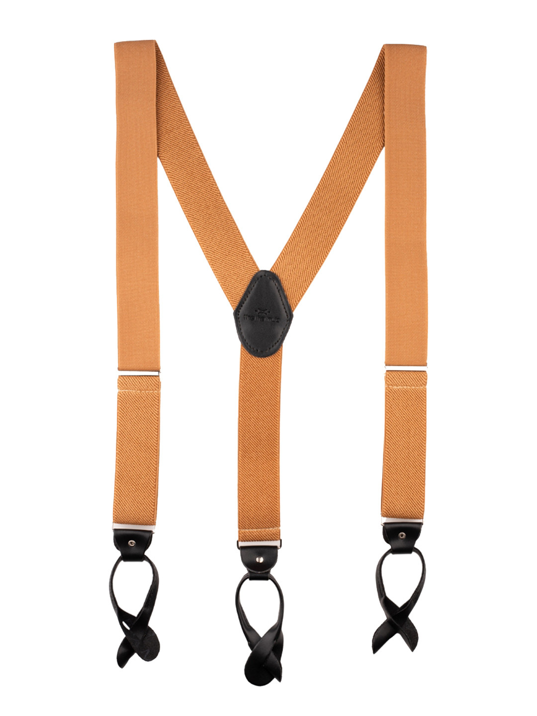 The Tie Hub Men Rust & Black Solid Clip-On Suspenders