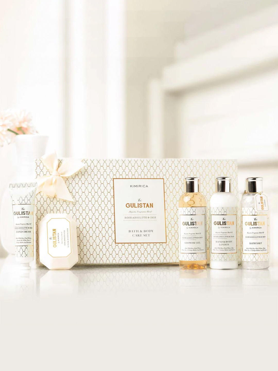 Kimirica Set Of 5 Shower Gel-Body Lotion-Bath Salt-Bathing Bar- Bath & Body Gift Set