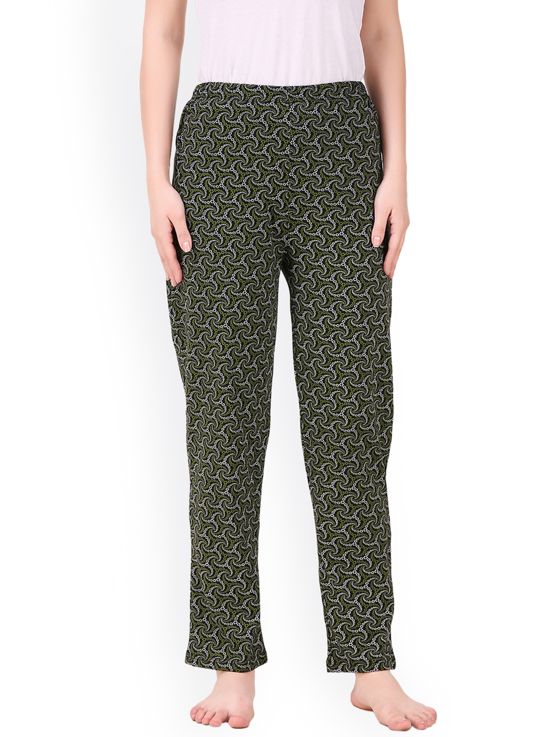 Masha Black Green Printed Pyjamas PJ A5 55