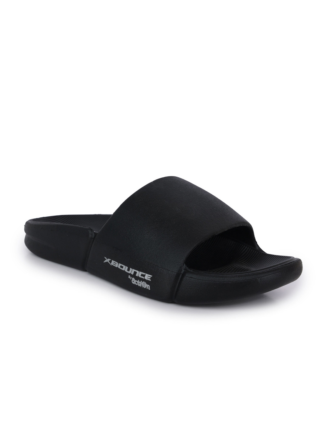 Action Plus Men Black Rubber Sliders