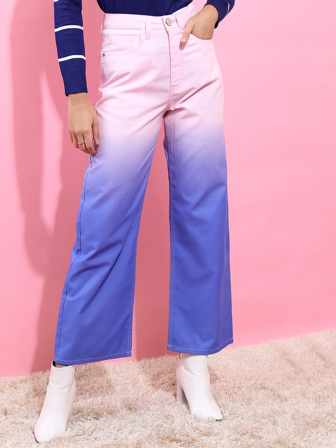 Tokyo Talkies Women Pink Cotton Dad Fit Jeans
