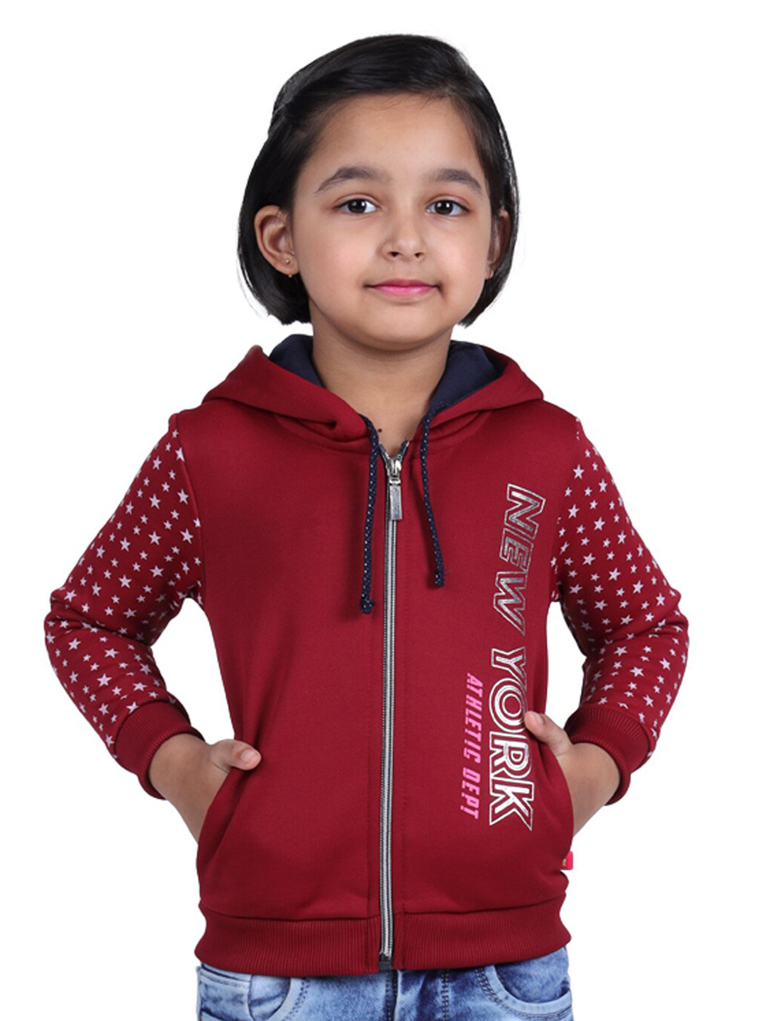 3PIN Girls Printed Hooded Sweatshirt