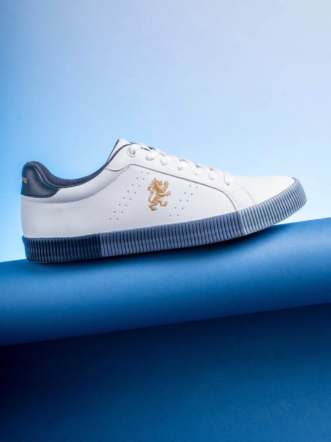 Red Tape Men White Perforations Sneakers