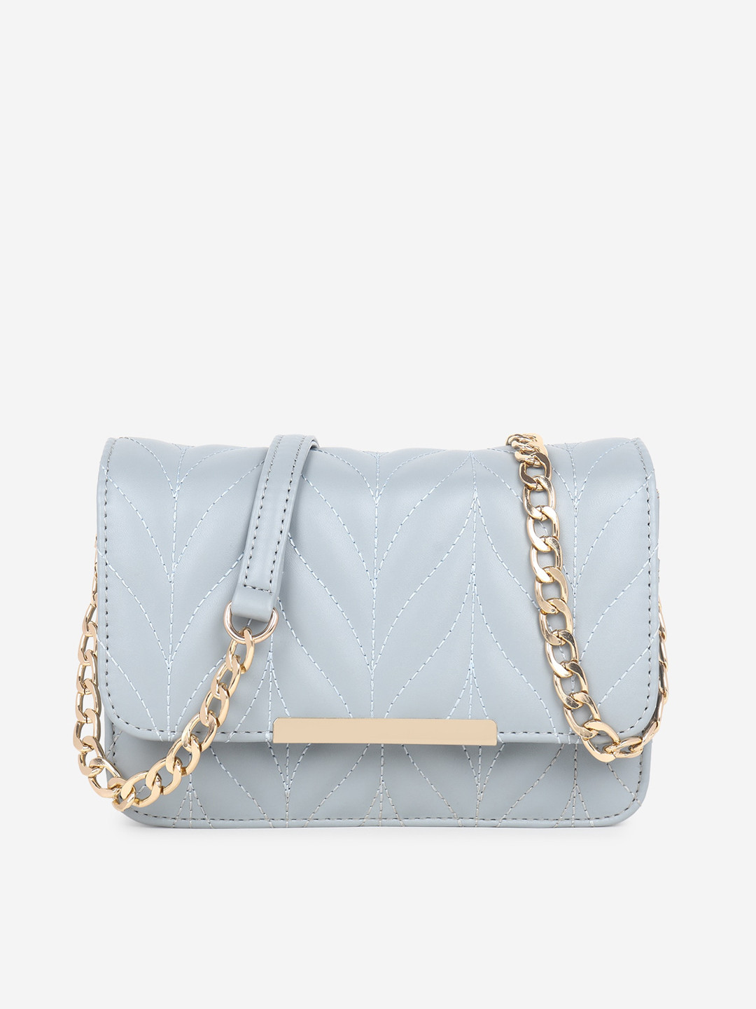Black Spade Grey Bowling Sling Bag with Quilted