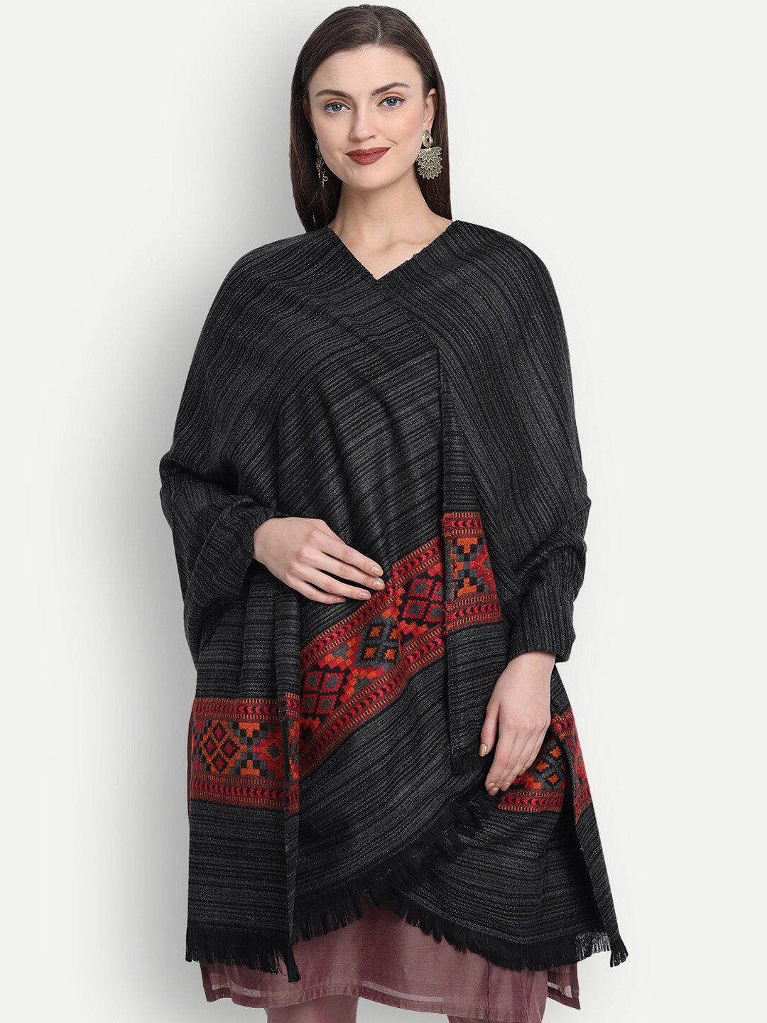 Zamour Women Himalayan Kullu Woven Design Shawl