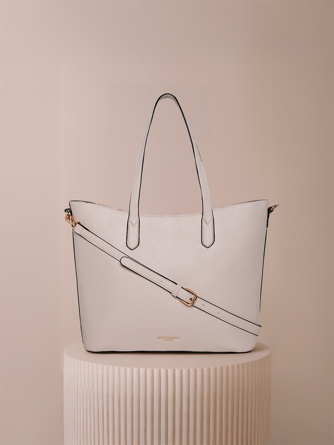 Accessorize London Women's Faux Leather Light Pink Daffodil Tote Bag