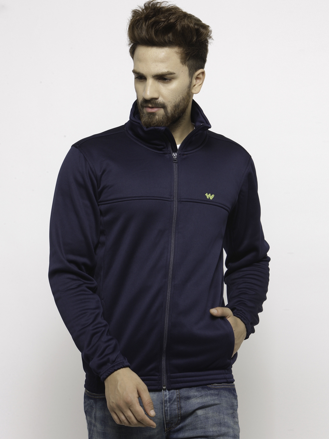 Wildcraft Men Navy Blue Solid Tailored Soft Jacket